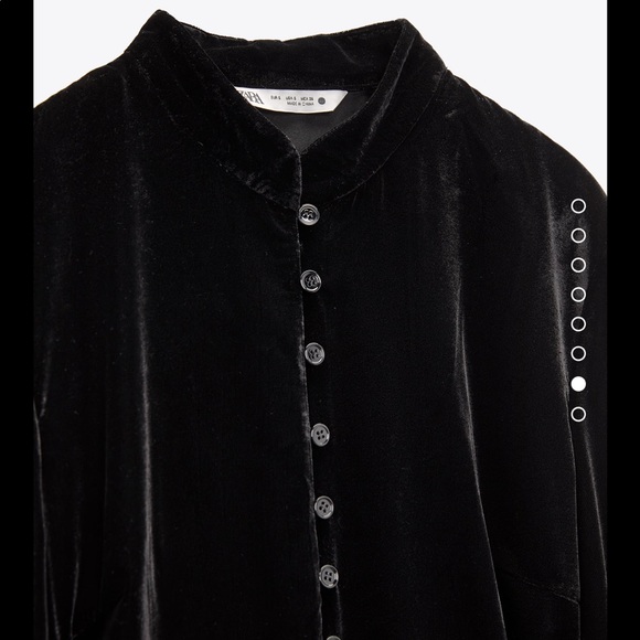 ♥️ ZARA NWT Velvet mini dress XS - Picture 4 of 5